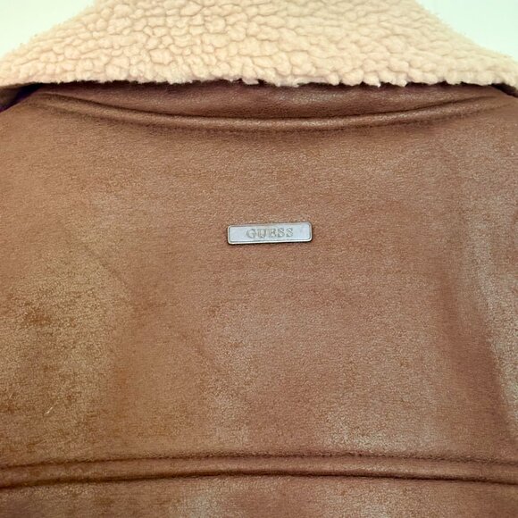 GUESS Men's Asymmetrical Faux Leather Aviator Jacket - Picture 7 of 11